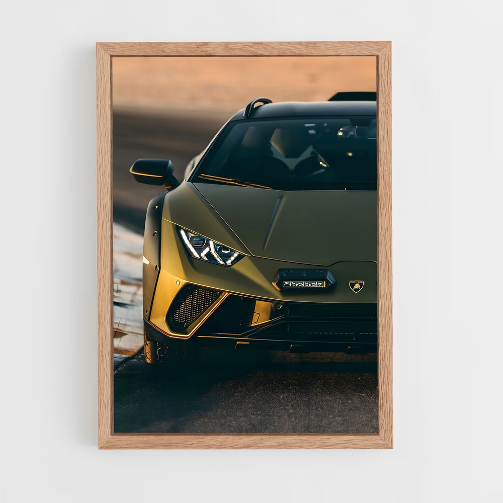 Poster Huracan Jaune – affiche Lamborghini (vue 4)